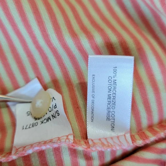 Cutter & Buck Peach and White Striped Polo - Picture 4 of 4